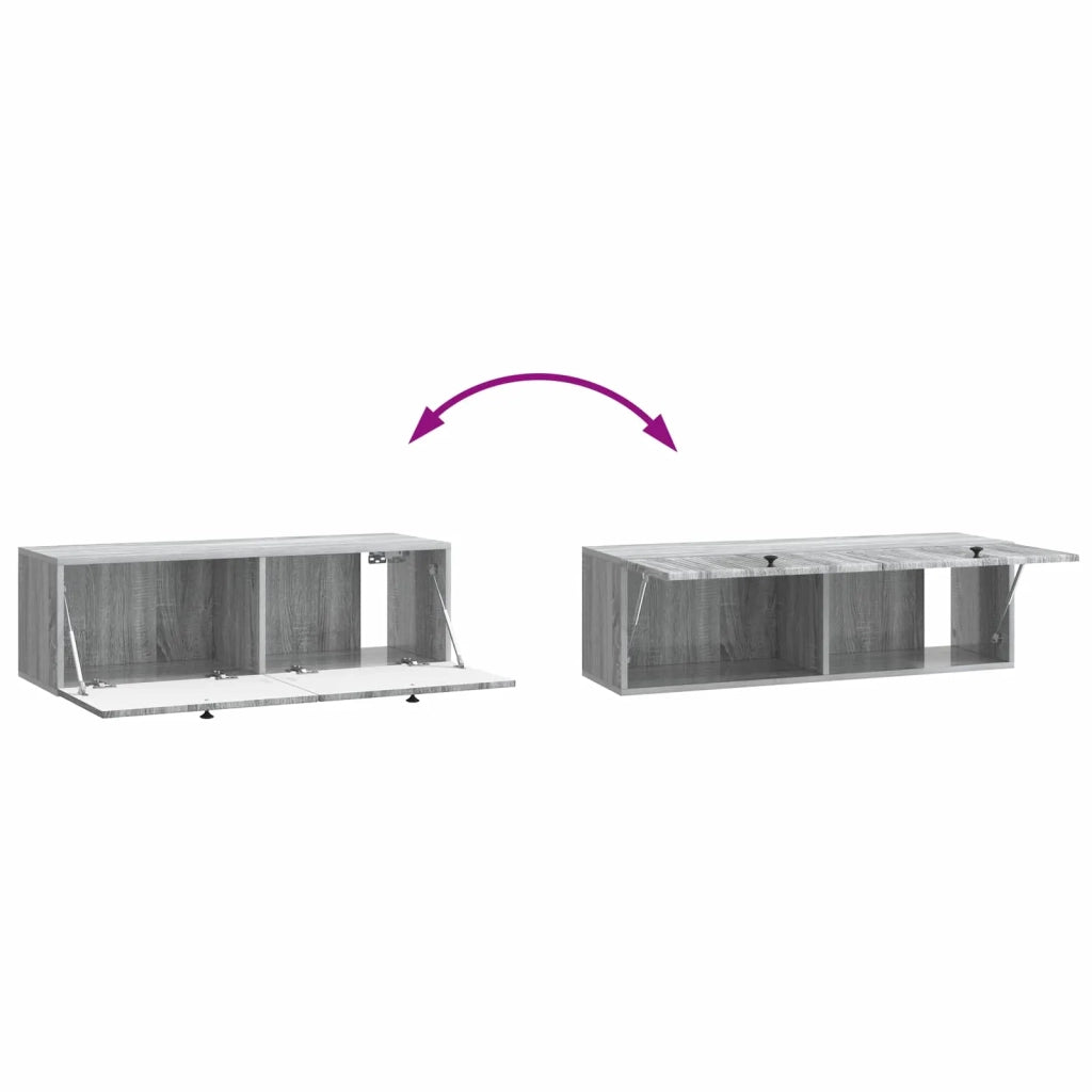 Mobile Porta TV da Muro-Credenza per TV sospesa Grigio Sonoma 98 x 31 x 30 cm 991579