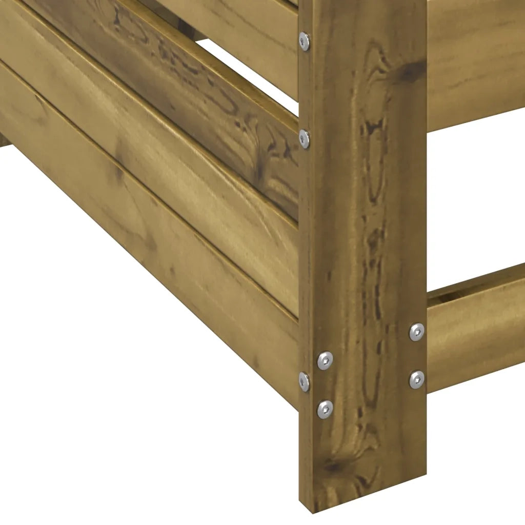 Divano da Giardino Senza Braccioli con Cuscini-Sofa da Giardino-Divano da esterno Impregnato Pino 453935
