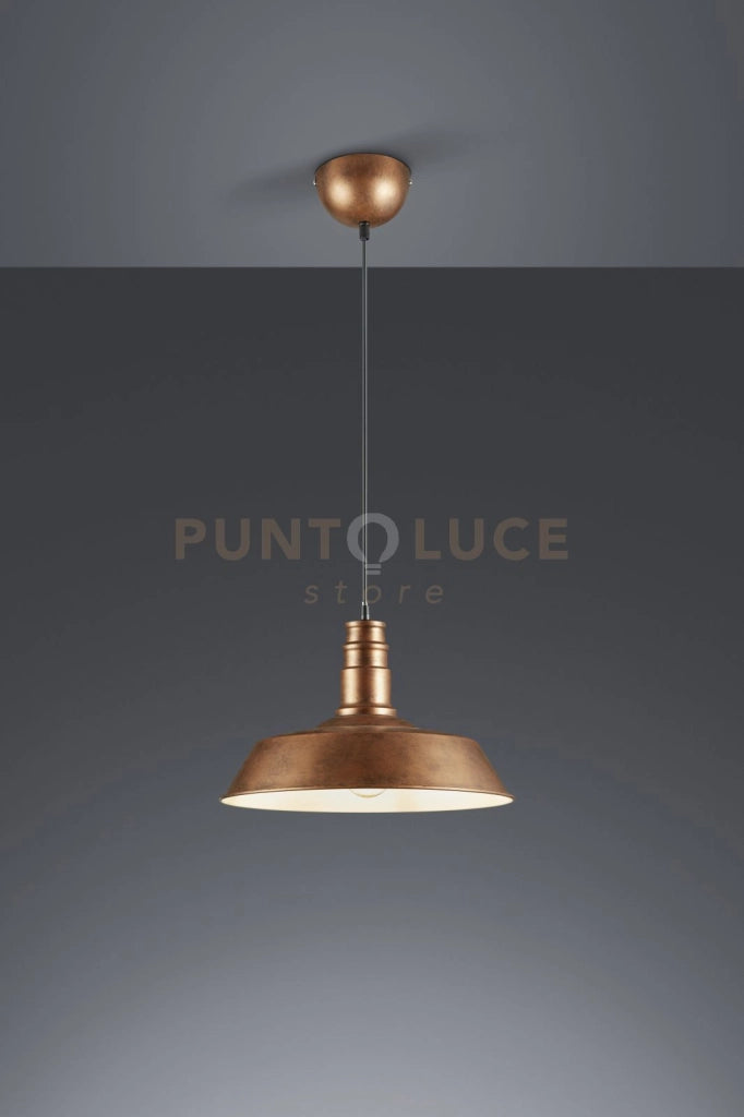 WILL SOSPENSIONE PAGODA METALLO RAME ANTICATO D. 36CM 1 LUCE ATTACCO E27