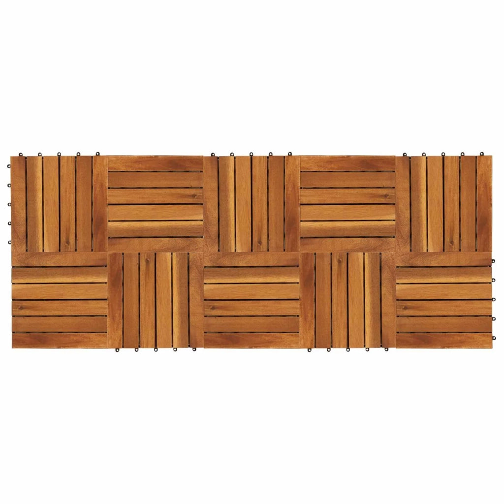 Piastrella per Decking 10 pz Marrone 30 x 30 cm CFW9888200