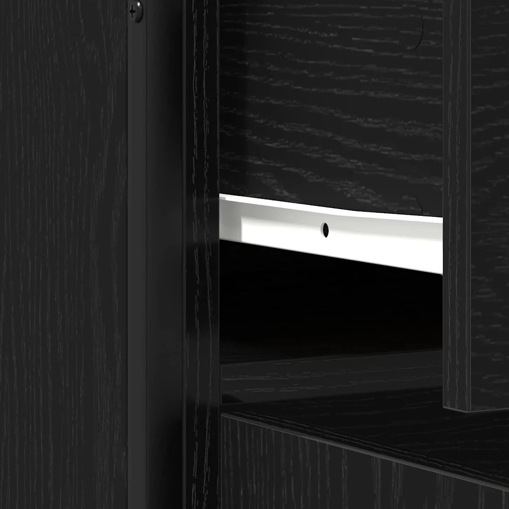 Credenza Rovere Nero 70 x 30 x 80 cm Legno multistrato 863159