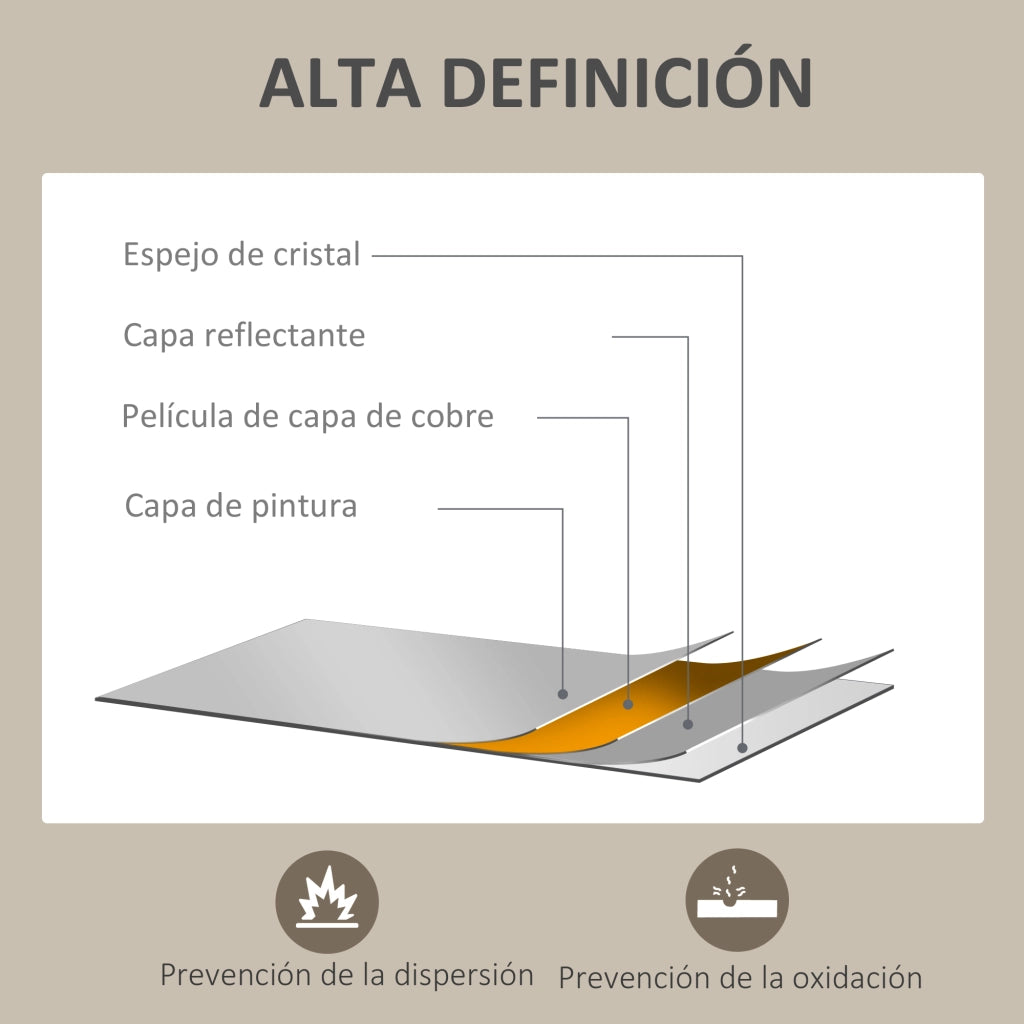 Specchio Rettangolare da Bagno ¨C Xylo ¨C 70x90 cm Bianco per Parete