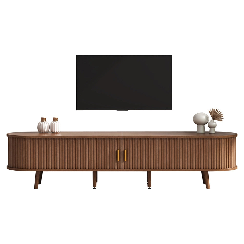 Mobile TV con tavolino - Xylo - 2 pezzi noyer MDF 100x45cm