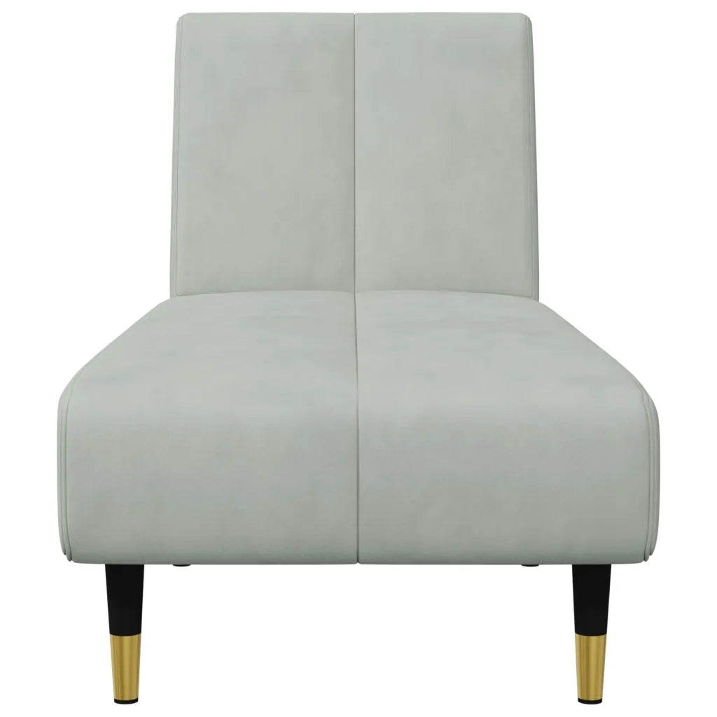 Set di Divani 2 pz Grigio Chiaro in Velluto