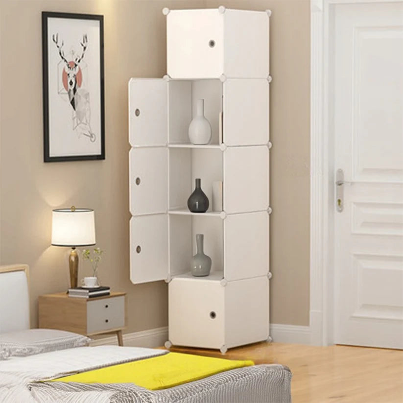 Scaffale a Colonna Modulare 185x39x37 cm Ideale per Vestiti e Accessori