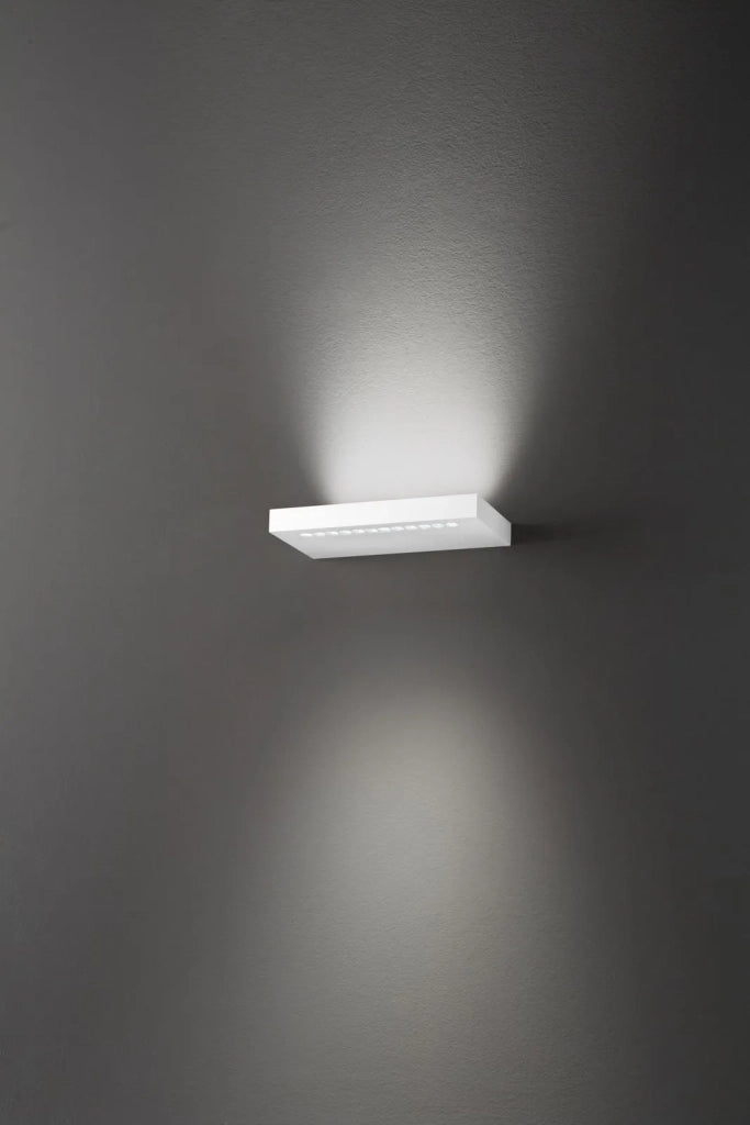 Applique biemissione in alluminio colore bianco Bed LED 16W 3000K CRI?90 220-240 1280Lm
