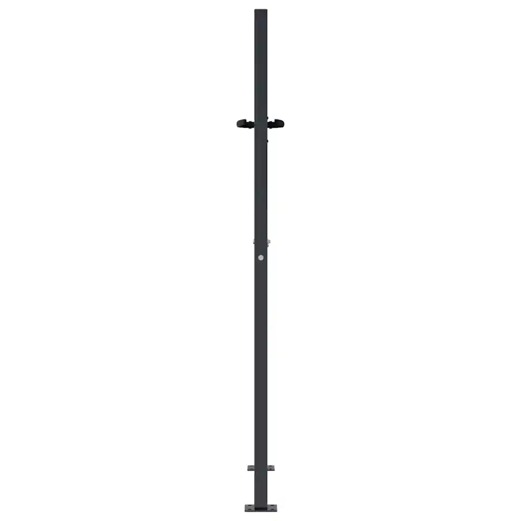 Cancello da giardino antracite 100x150 cm in acciaio e bambù 153181