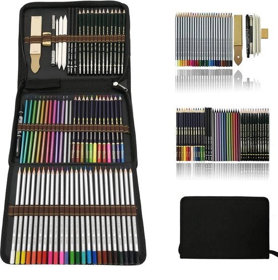 Set Completo per Acquerello, Pastelli e Schizzi con Accessori - Ideale per Principianti e Artisti Creativi