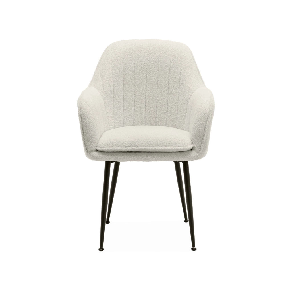 Set di 4 poltrone bouclette con gambe in metallo | sweeek