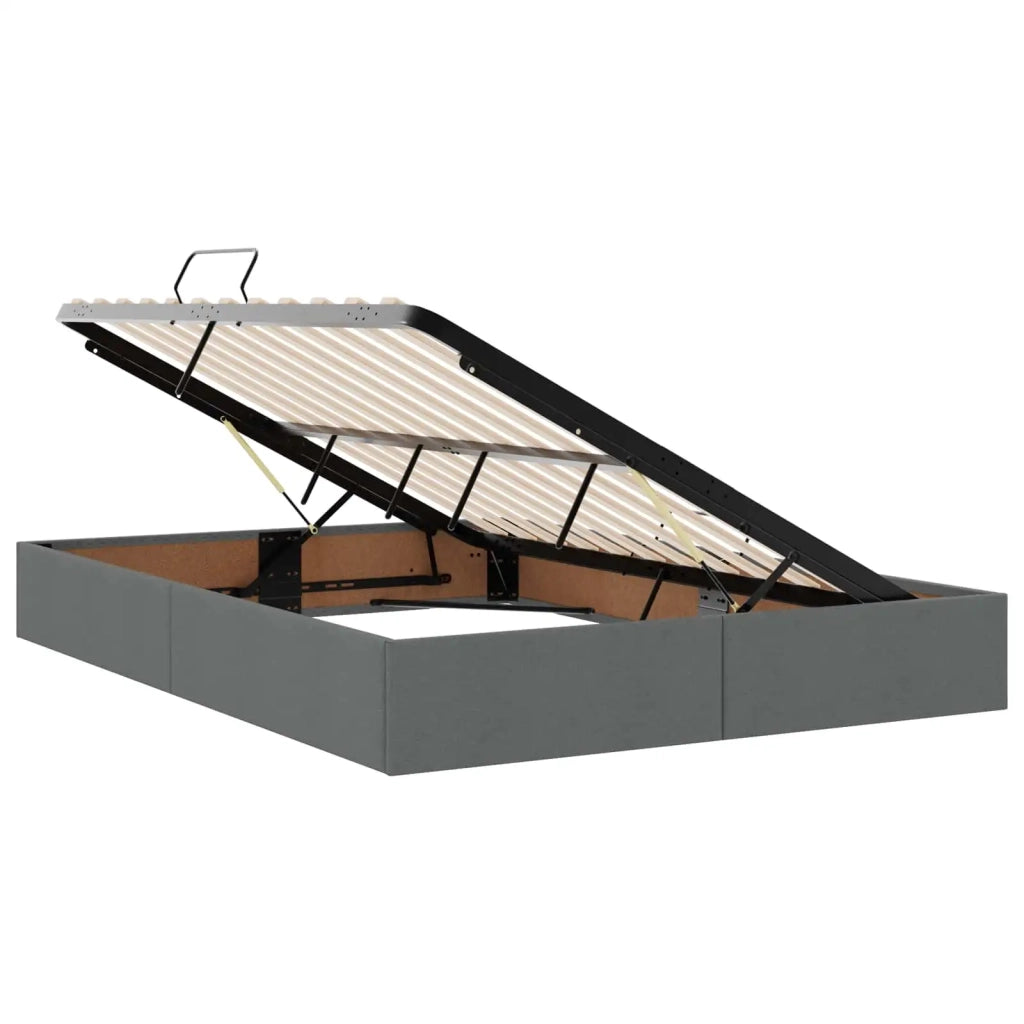 Letto con contenitore LED e materasso Grigio Scuro 140 x 200 cm 3460012