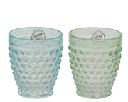 Bicchiere acqua in vetro trasparente Spary 2 colori assortiti