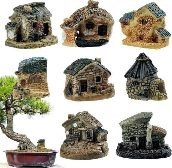 8 pezzi di paesaggio da giardino miniatura, decorazioni da giardino miniatura per bambini, accessori da giardino miniatura per bambini, per costruire giardini incantati