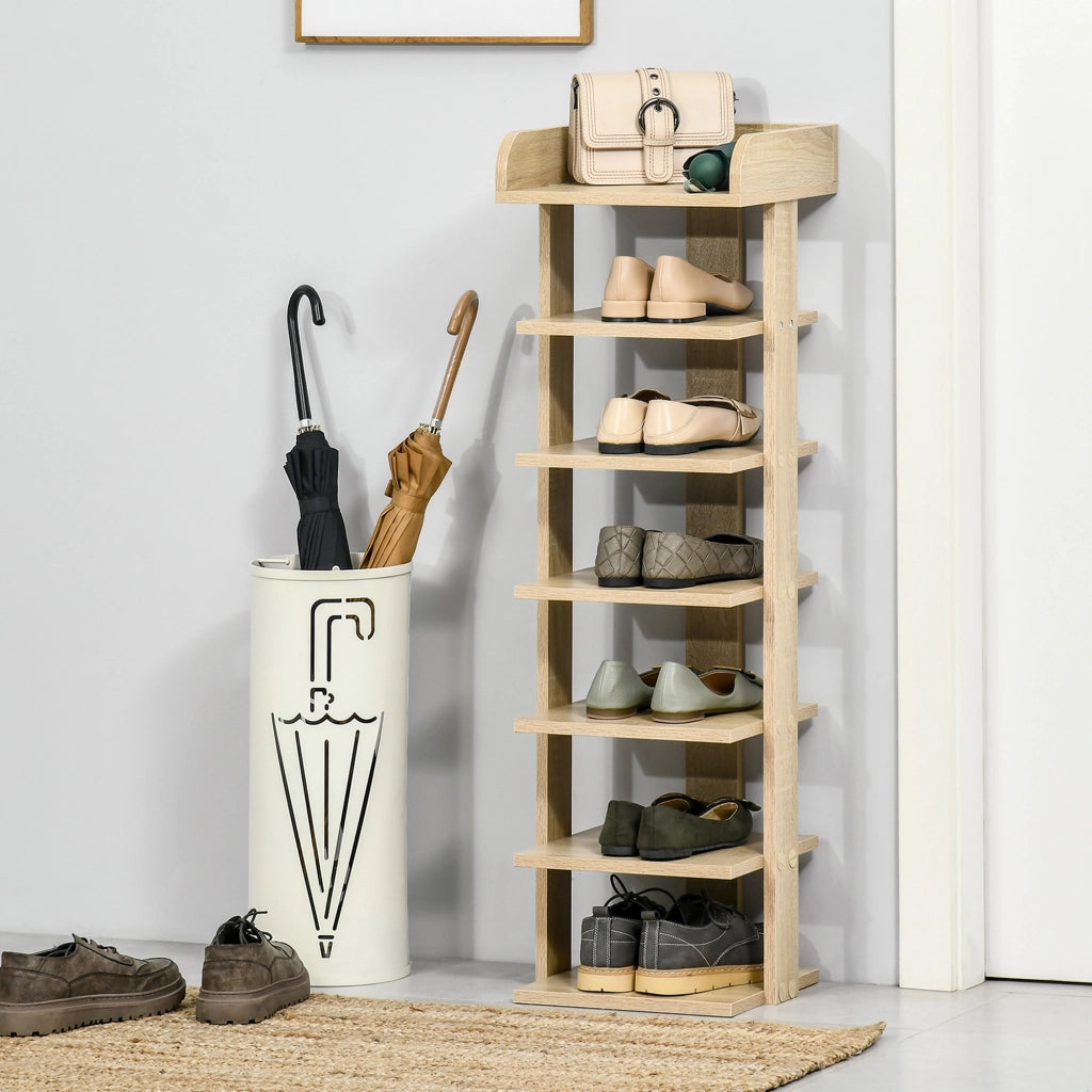 Scarpiera 7 Livelli ¨C Minimal ¨C 32x30x104 cm Roble