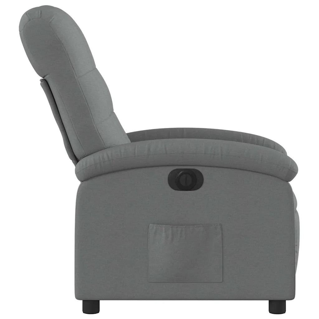 Poltrona Elettrica Reclinabile Grigio Scuro in Tessuto 3204069