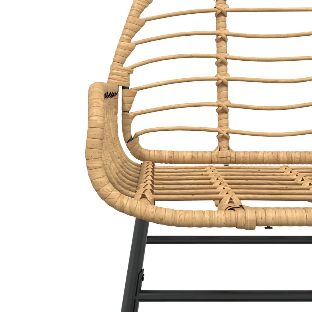 Set Pranzo da Giardino 7pz Marrone Polyrattan Vetro 3334447