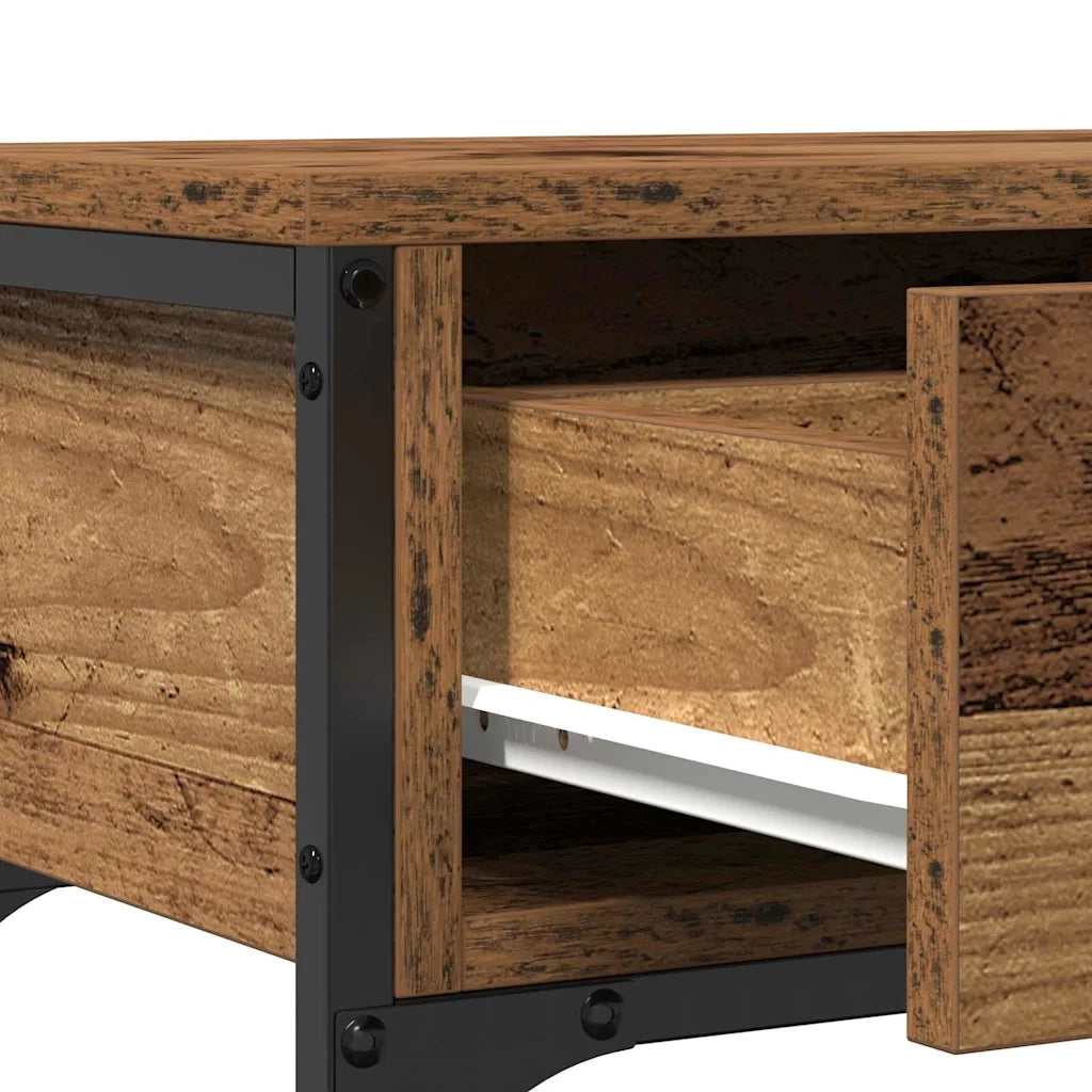 Tavolo consolle con cassetto Legno vecchio 100 x 25 x 75 cm 863511