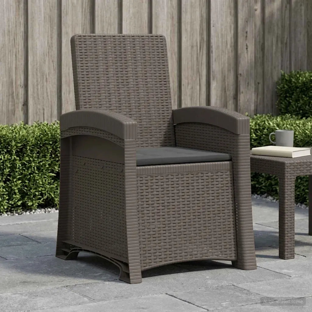 Sedia da giardino reclinabile effetto rattan 8012013