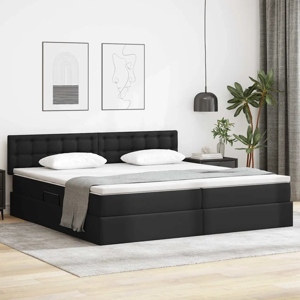 Letto con contenitore e LED con led Grigio chiaro 200 x 200 cm 3371045