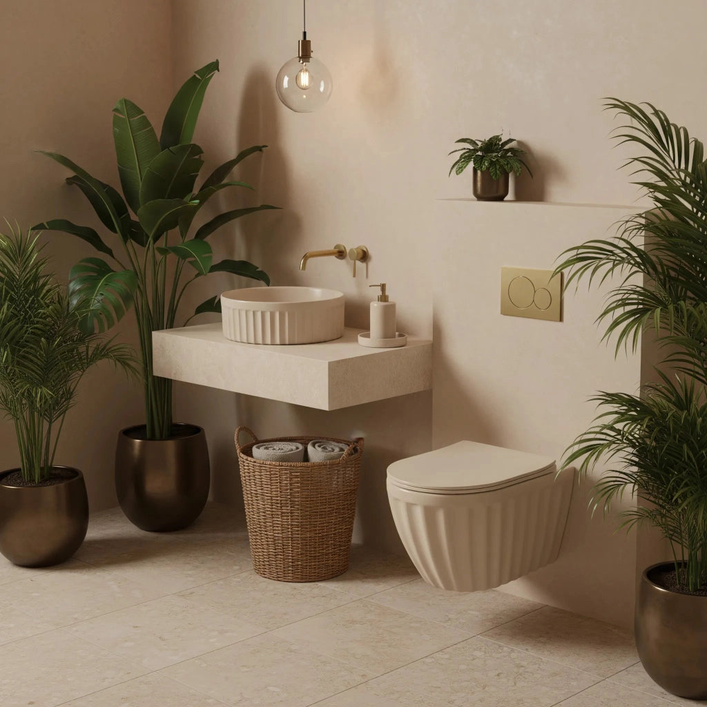 Lavabo Da Appoggio Rea Duo Caffe Latte Matt