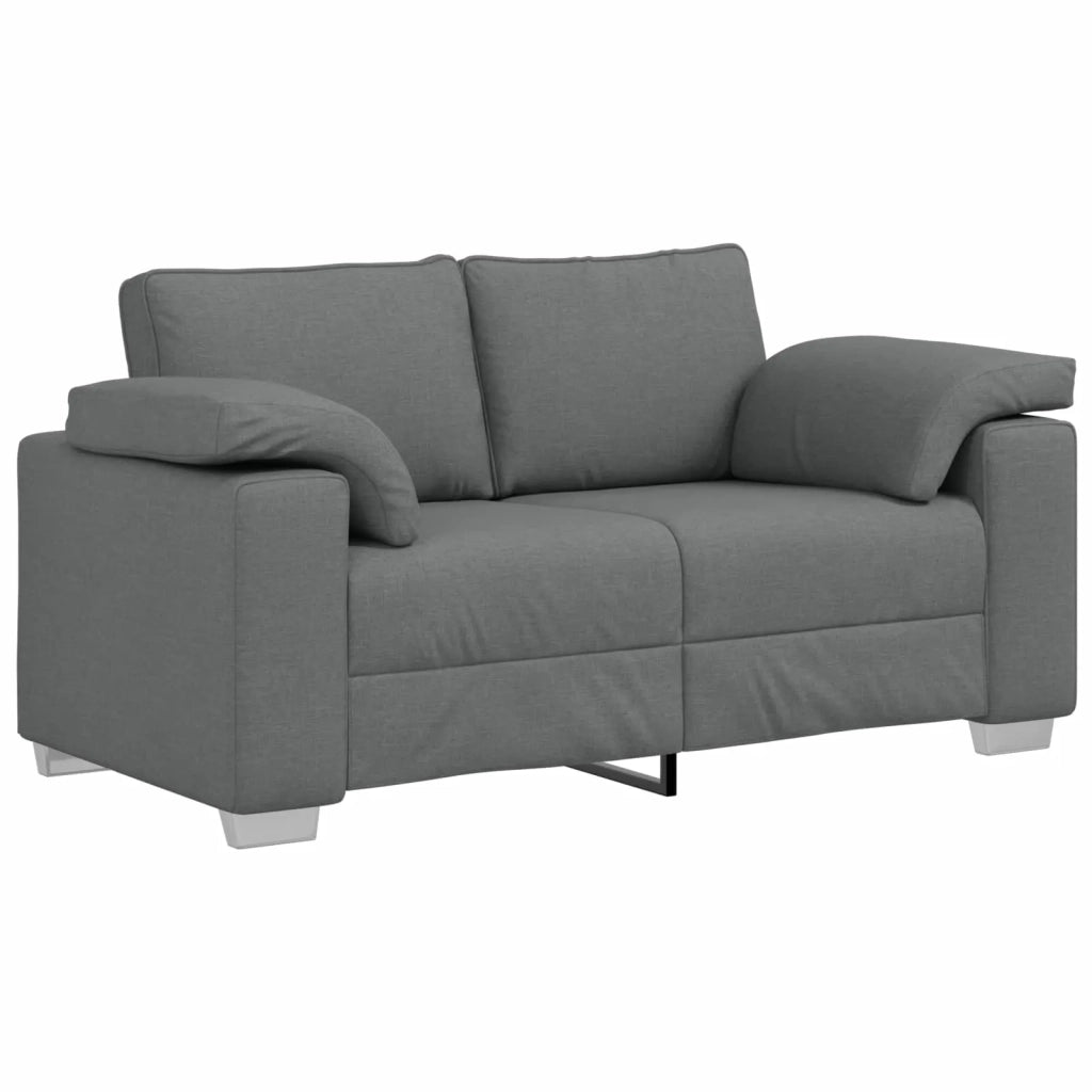 Divano 3 pcs Grigio scuro 219 x 80 x 82 cm Tessuto misto lino 3324659