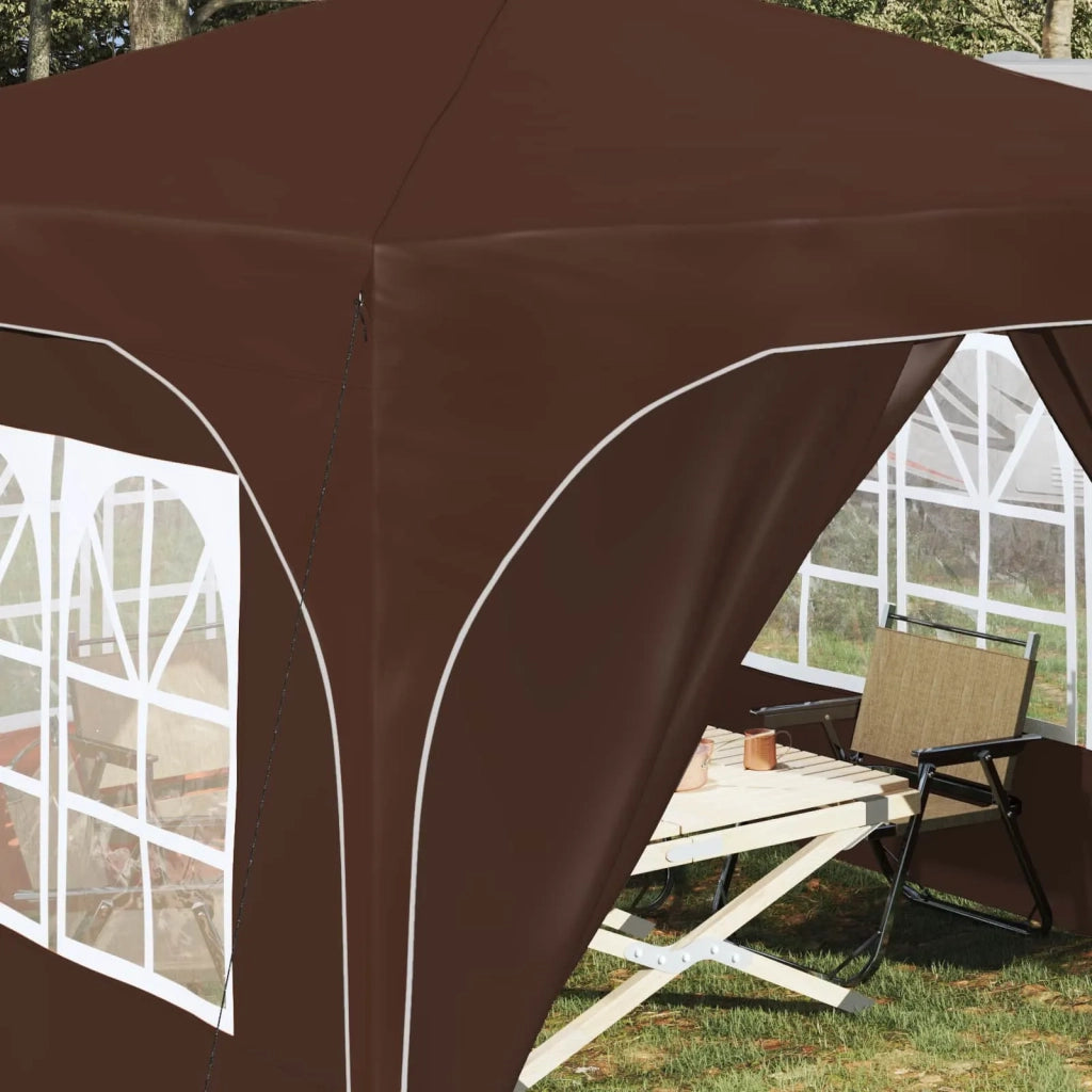 Tenda per feste a pop-up 290 x 290 x 245 cm Marrone 42019874