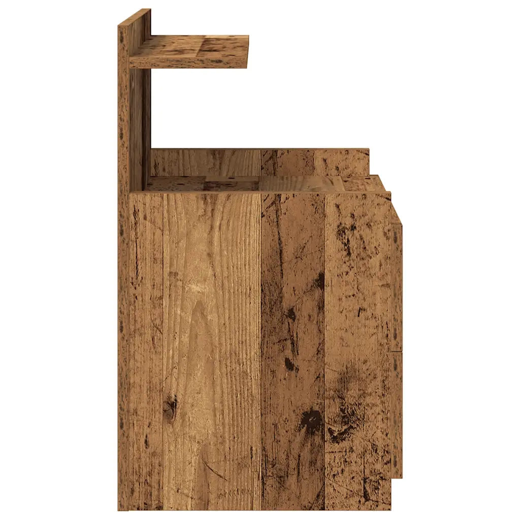 Comodini 2 pz con 2 cassetti in legno vecchio 40x36,5x62 cm 858647