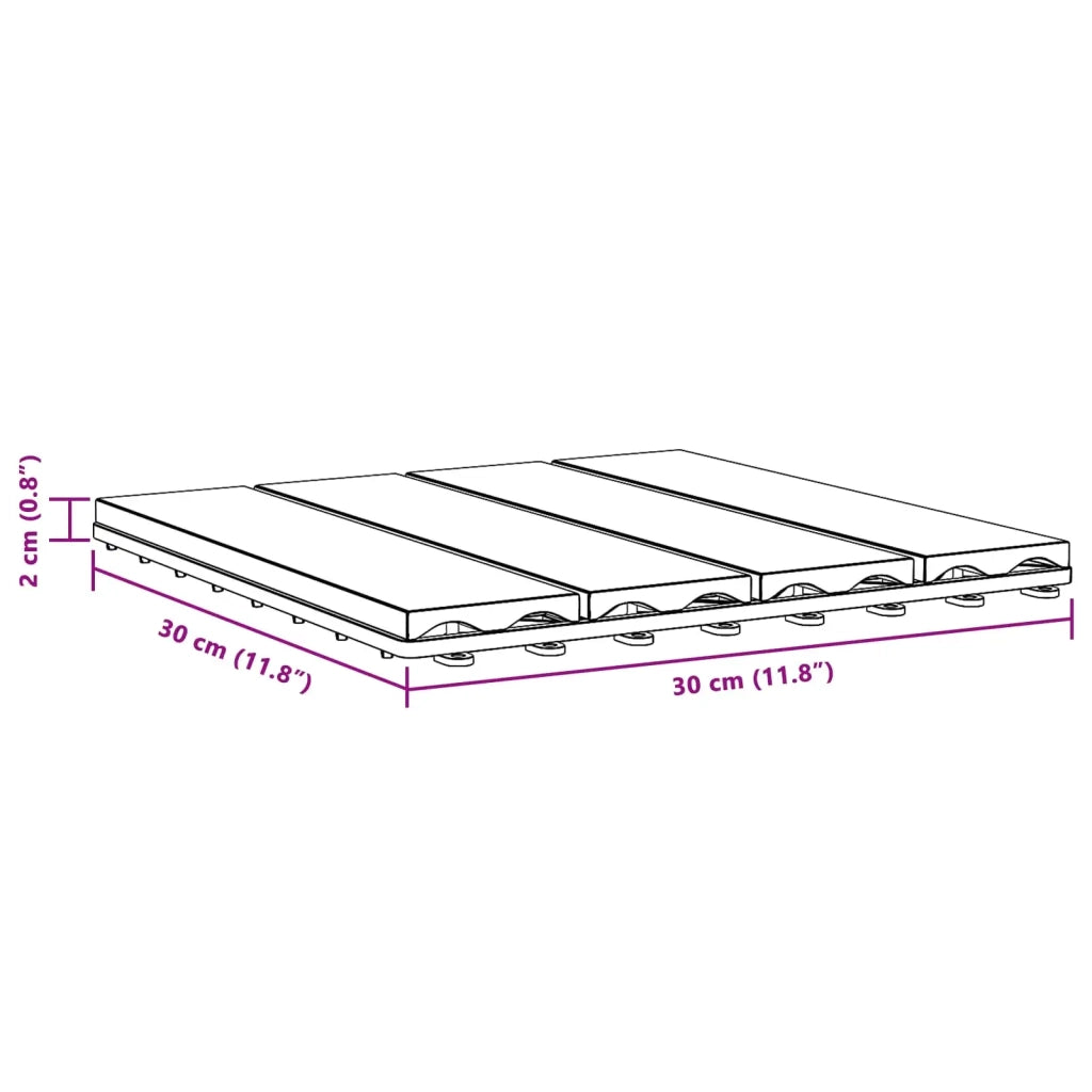 Piastrella per Decking Design 3D 11 pz Grigio 30 x 30 cm WPC CFW3187936