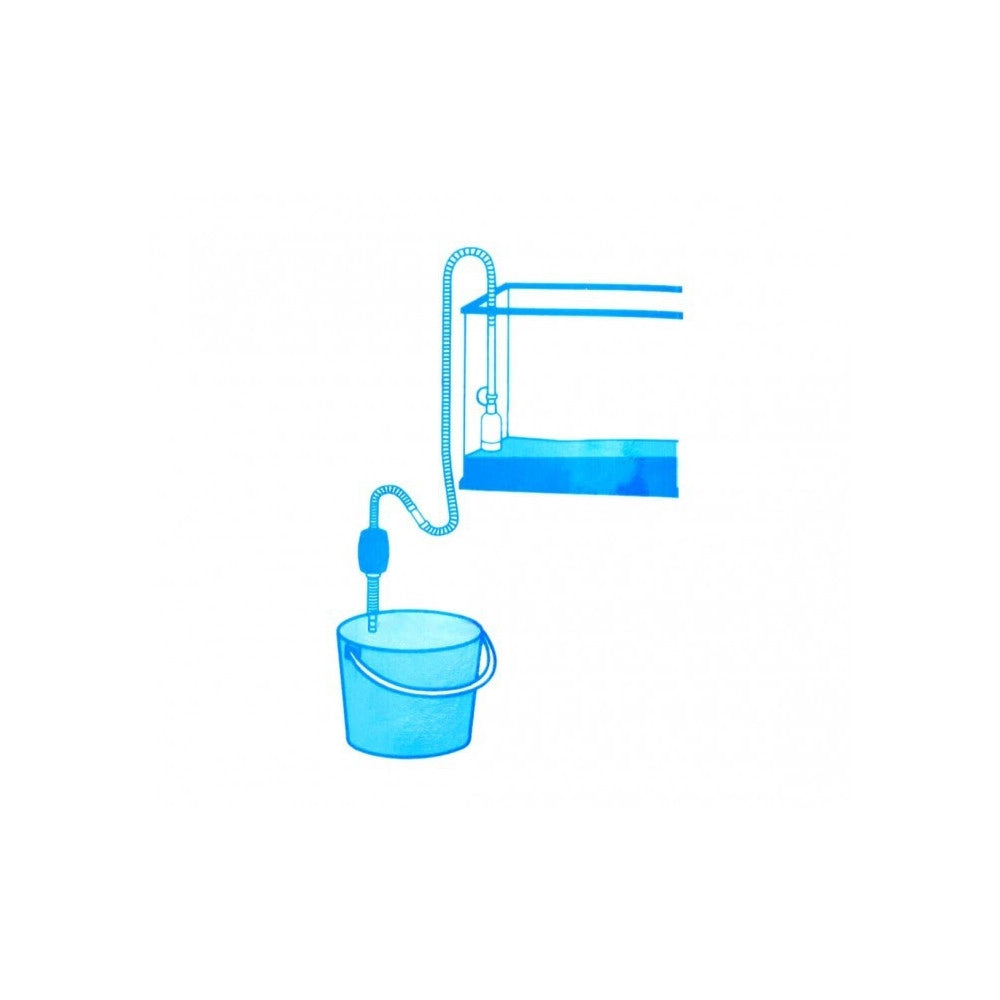 Trade Shop - Pompa Svuota Acqua Per Acquario Con Sifone Pulitrice Aspiratore Manuale -