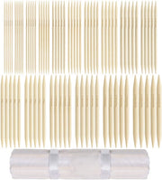 Set di aghi da cucire in bambù da 80 pezzi - doppio ago - contenitore di stoccaggio - 25 cm - adatto per principianti - aghi da cucire in lana