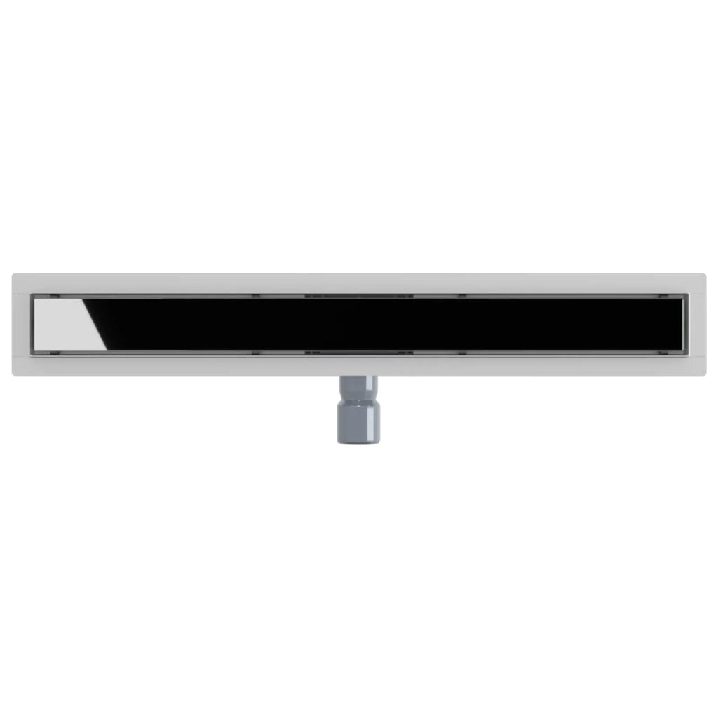 Drenaggio doccia con copertura in vetro Nero 70 cm 42015951