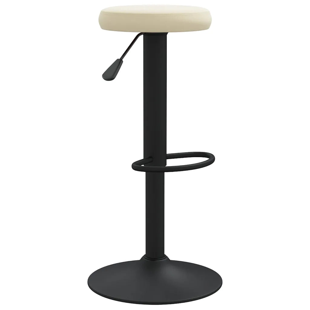 Sedie da Bar 2 pz Crema in Velluto 333142