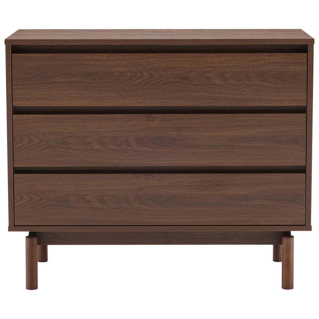 Cassettiera in legno scuro 3 cassetti SARAH