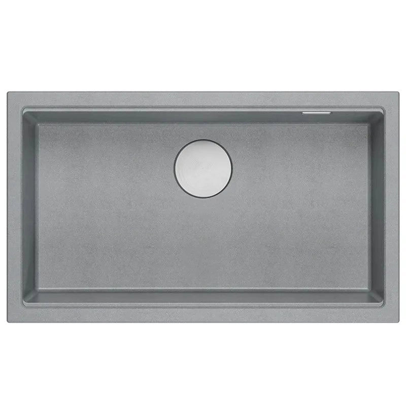 Lavello In Granito Logan 110 Grey Metallic Tappo rame spazzolato