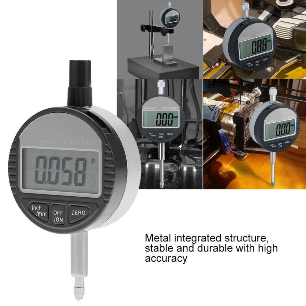Trade Shop - Comparatore Centesimale Digitale Con Display 0-12,7mm/0,5" Tornio  0,01mm/0,005" -