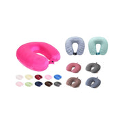Trade Shop - Cuscino Da Viaggio Ad U Collare Cervicale Per Il Collo In Memory Foam Pillow -