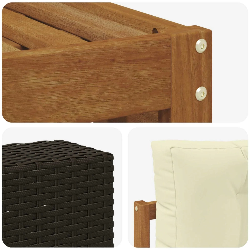 Set divani 11 pz Legno di Acacia Massello 3383933