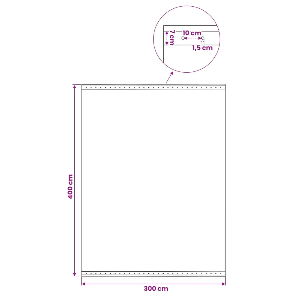 Telo con Occhielli 2 pz Verde 4 x 3 m 260 gsm PE 3429764