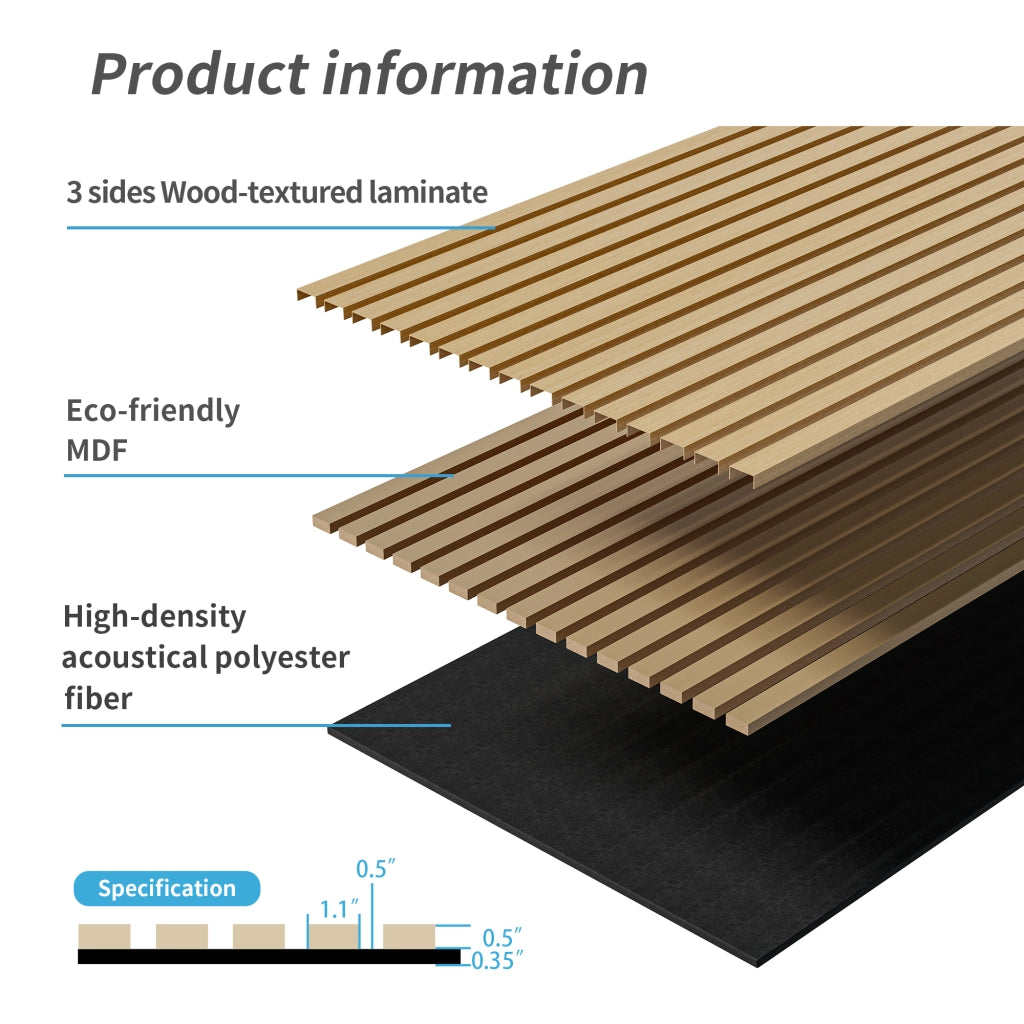 Pannelli Acustici 3D in Legno per Parete e Soffitto ¨C MINIMAL ¨C Rovere Bianco 115x60 cm
