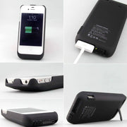 Trade Shop - Custodia Cover Per Iphone 4 E 4s Carica Stand Batteria Esterna 1900 Mah -