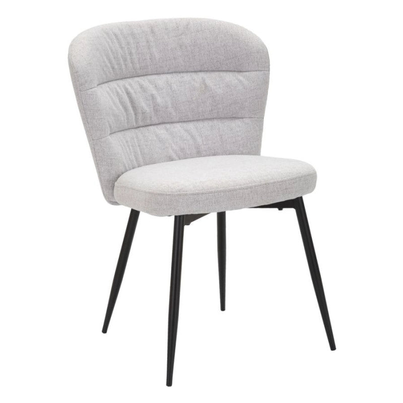 Sedia Losanna Grigia Set 2 Pz cm 58x60,5x85