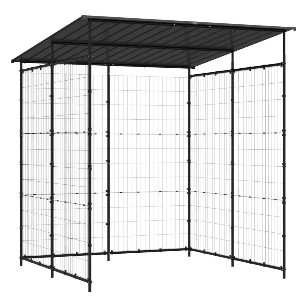 Tettoia per Biciclette 190x190x222 cm in Acciaio Nero CFW5147248
