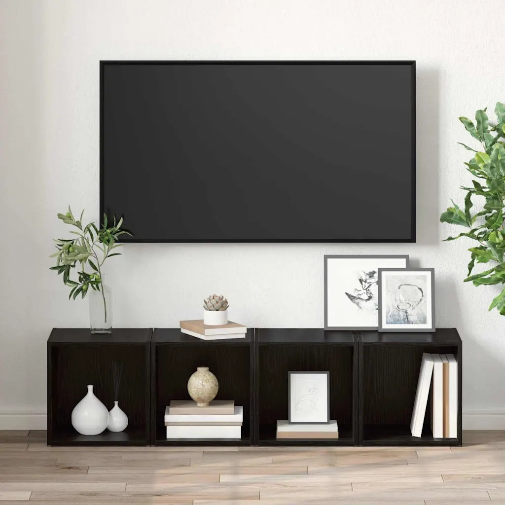 Set mobile TV 2 pcs 37 x 35 x 37,5 cm Nero Legno multistrato 875091