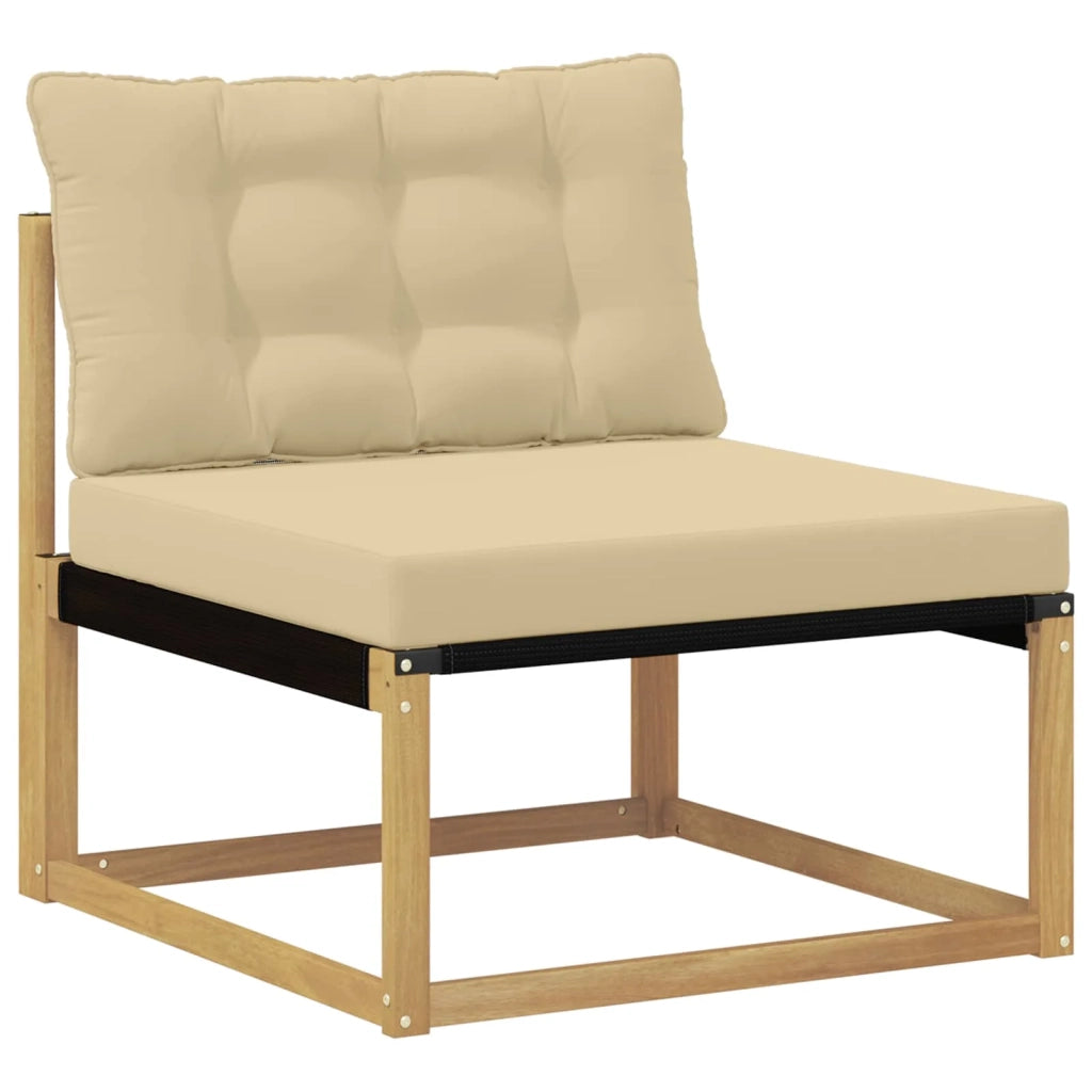 Set di divani da esterno con cuscino 10 pcs Bianco e Beige 3389087