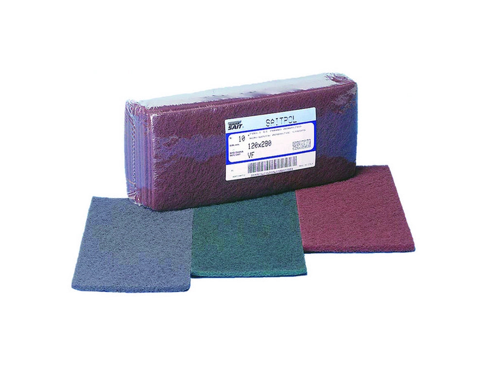 10pz foglio abrasivo scotchbrite saitpol mm. 120x280 tipo uf cod:ferx.vit40243