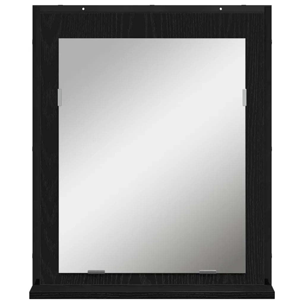 Set di mobili per il bagno 2 pcs Nero Legno multistrato 3334329