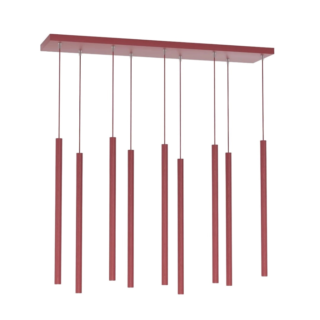 Lampada sospesa SELTER bordeaux stick 9xG9 Emibig