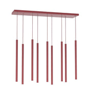 Lampada sospesa SELTER bordeaux stick 9xG9 Emibig