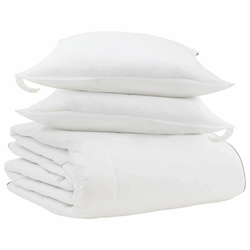 Duvet Invernale con cuscino 3 pcs Bianco Piuma d'anatra 3376906