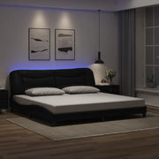 Giroletto con LED senza Materasso Hvar Nero 200x200 cm