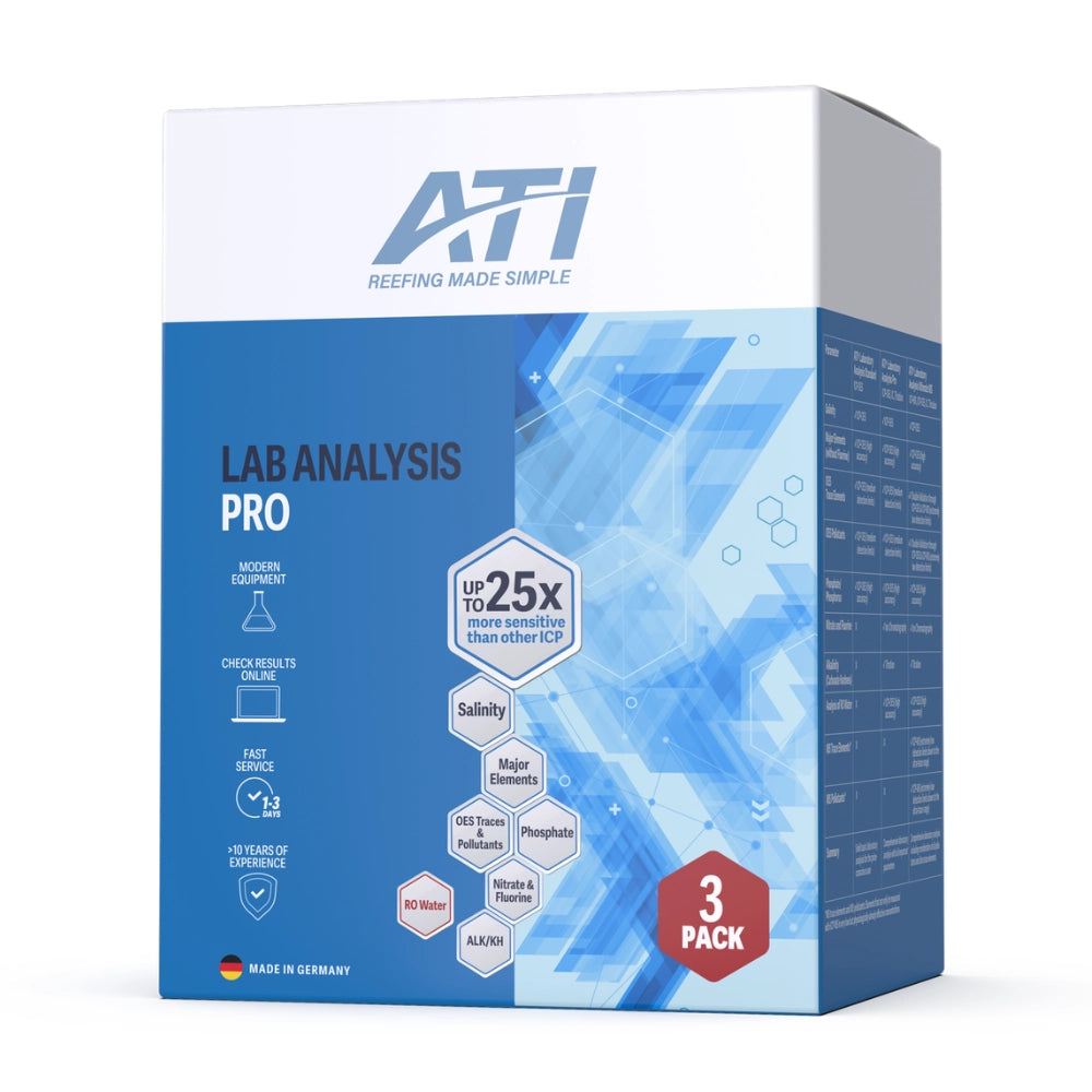 ATI ICP Lab Analysis Pro Pack 3x - Test di Laboratorio per Acqua Marina e di Osmosi